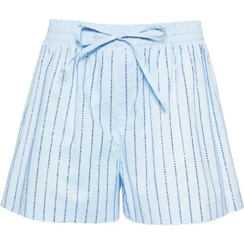 Klare Blaue Rhinestone Shorts , Damen, Größe: 2XS - Giuseppe Di Morabito - Modalova