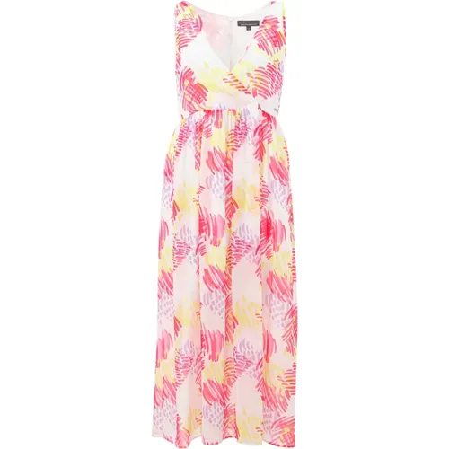 Cross V-Neck Long Dress , female, Sizes: XS - Armani Exchange - Modalova