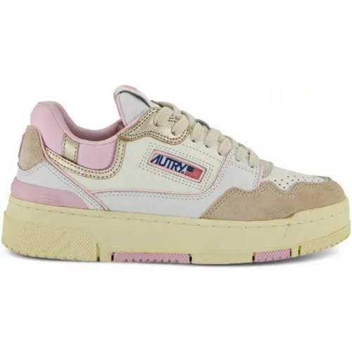 Sneakers with Beige and Pink Accents , female, Sizes: 3 UK, 4 UK, 6 UK, 7 UK - Autry - Modalova