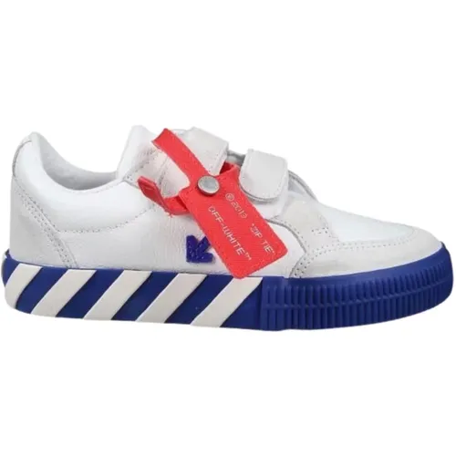 Weiße Ledersneaker Diag-Stripe Casual Off - Off White - Modalova