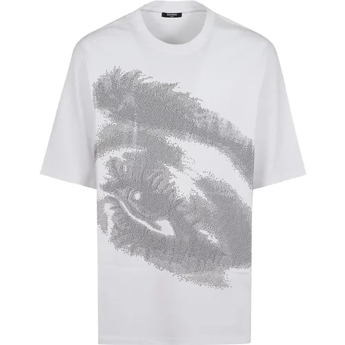 Classic T-Shirt , male, Sizes: XL, L, S - Balmain - Modalova