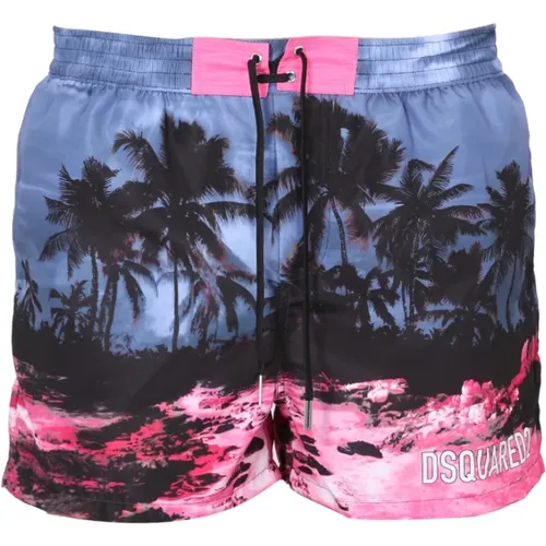 Beachwear, Sunset Print Swimwear , male, Sizes: L, S, XL, M - Dsquared2 - Modalova