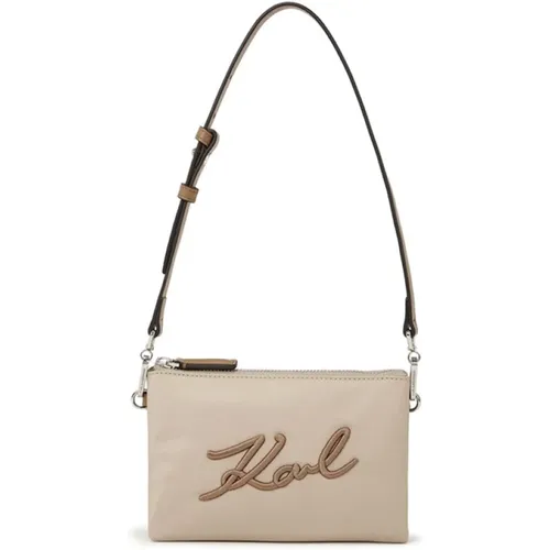 Embroidered Logo Shoulder Bag , female, Sizes: ONE SIZE - Karl Lagerfeld - Modalova