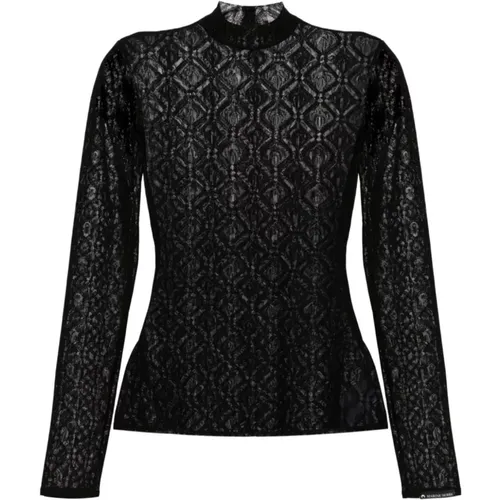 Schwarzer Mesh Moon Diamant Pullover - Marine Serre - Modalova