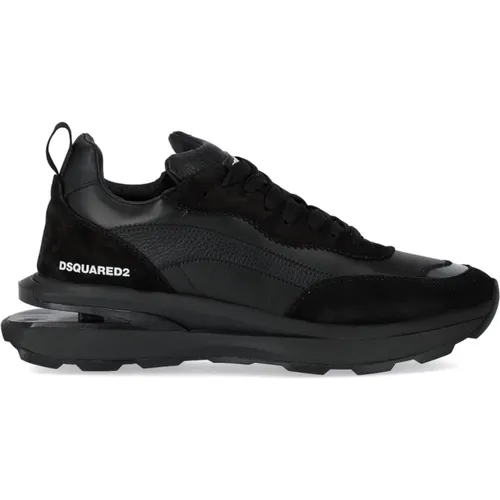 Slash Sneaker - Leather and Suede Combo , male, Sizes: 10 UK, 10 1/2 UK - Dsquared2 - Modalova