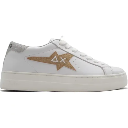 Betty Running Sneakers in Gold/Silver , female, Sizes: 8 UK - Sun68 - Modalova