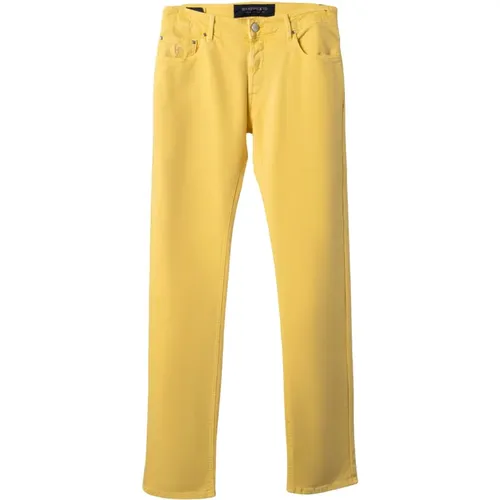 Slim-fit Trousers , male, Sizes: 5XL, S, L, M, 3XL, 4XL, 6XL - Hand Picked - Modalova