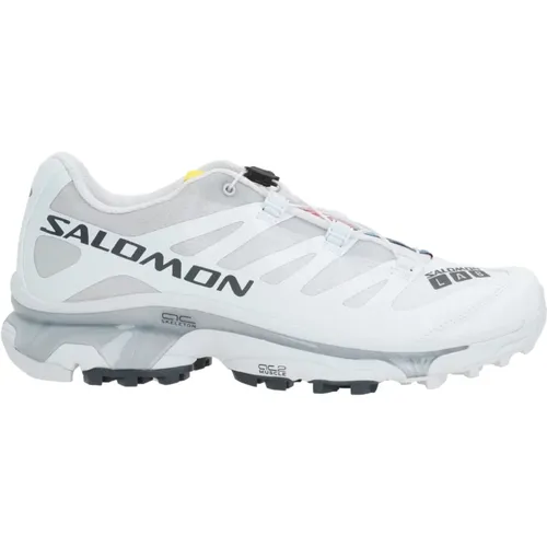 Leichte graue Mesh-Sneakers mit weißen Details , Herren, Größe: 43 1/2 EU - Salomon - Modalova