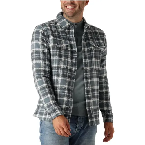 Blaues Regular Fit Overshirt für Männer , Herren, Größe: L - Pure Path - Modalova