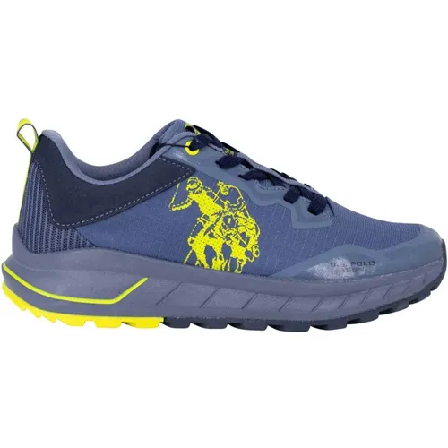 Blaue Sneakers mit Seitenlogo - U.S. Polo Assn. - Modalova