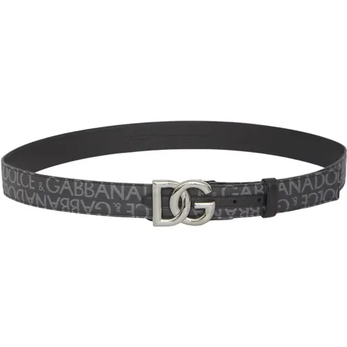 DG Logo Belt - Men`s Accessories Aw23 , male, Sizes: 110 CM, 95 CM, 100 CM - Dolce & Gabbana - Modalova