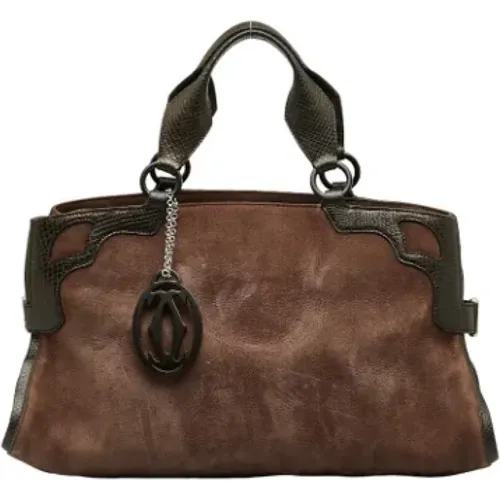 Pre-owned Suede handbags , female, Sizes: ONE SIZE - Cartier Vintage - Modalova