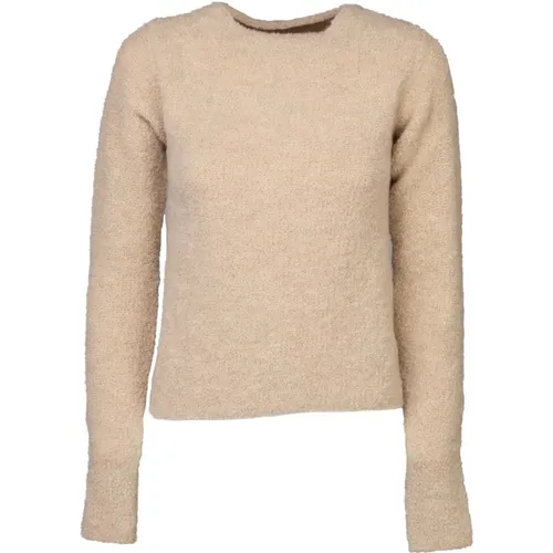 Bouclé Boatneck Sweater , female, Sizes: XS - Semicouture - Modalova