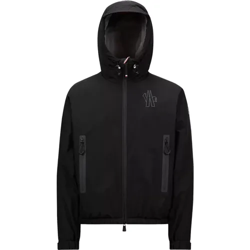 Outdoor Schwarzer Mantel Wasserdicht Kapuze - Moncler - Modalova