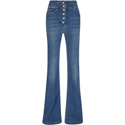 Flared Jeans , Damen, Größe: W29 - Elisabetta Franchi - Modalova