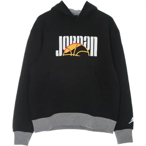 Sport DNA Hoodie Schwarz/Weiß , Herren, Größe: L - Jordan - Modalova