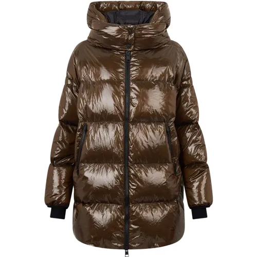 Laminar Marrone Puffer Jacket , female, Sizes: L - Herno - Modalova