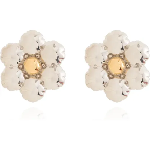 Clip-on earrings with glower , female, Sizes: ONE SIZE - Marni - Modalova