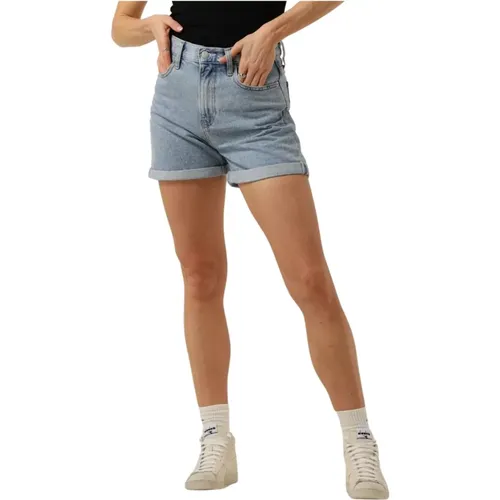 Blaue Mom Shorts für Sommerlook , Damen, Größe: W28 - Calvin Klein - Modalova