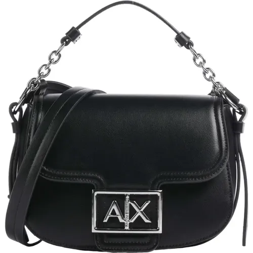 Elegant Shoulder Bag with Magnet Closure , female, Sizes: ONE SIZE - Armani Exchange - Modalova