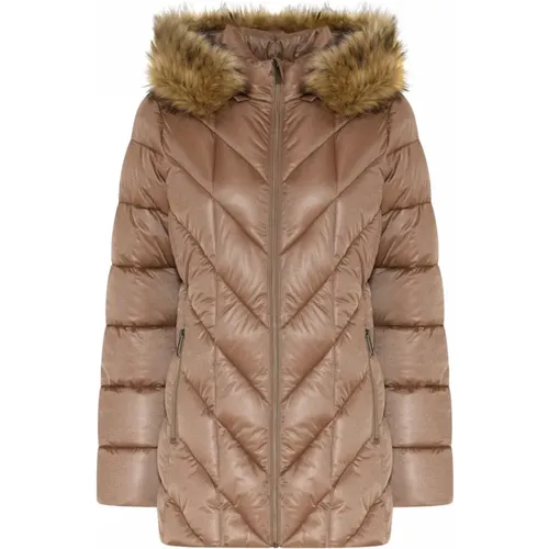 Quilted Jacket with Faux Fur Collar , female, Sizes: 2XS, XS - Etage - Modalova