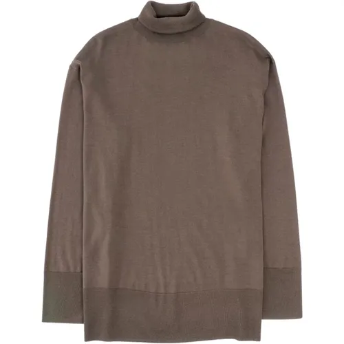 Luxuriöser Militärgrüner Woll-Turtleneck-Pullover , Damen, Größe: XS - Aspesi - Modalova