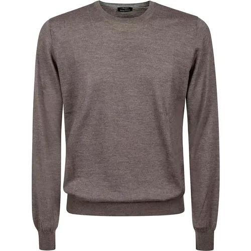 Wool Crew Neck Sweater , male, Sizes: 3XL - Barba Napoli - Modalova
