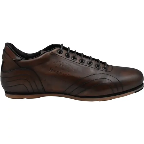 Braune Flache Schuhe Leicht Honigsohle , Herren, Größe: 42 EU - Pantofola D'Oro - Modalova