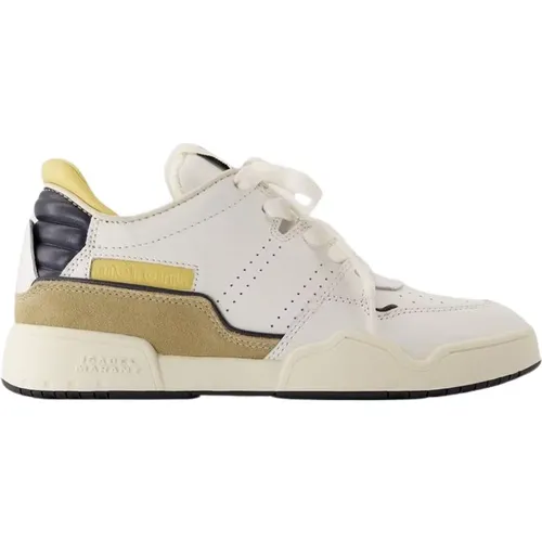 Gelbe Leder-Sneakers mit Verstecktem Keilabsatz , Damen, Größe: 37 EU - Isabel marant - Modalova