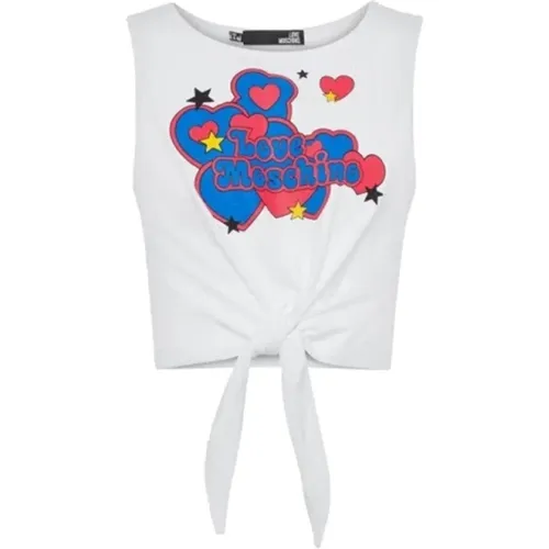 Top, Light and Natural , female, Sizes: L, M, XS, S - Love Moschino - Modalova