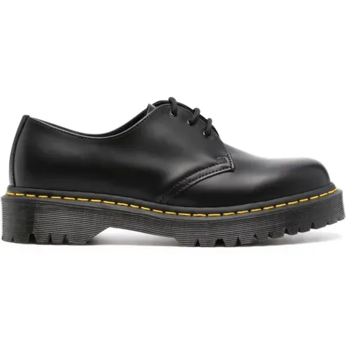 Schwarze Lederschnürschuhe , Damen, Größe: 37 EU - Dr. Martens - Modalova