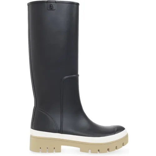 Schwarze Hurricane Gummistiefel - TORY BURCH - Modalova