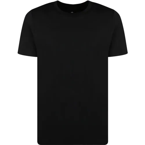 Schwarzes kurzärmeliges Baumwoll-Rundhals-T-Shirt - Thom Krom - Modalova