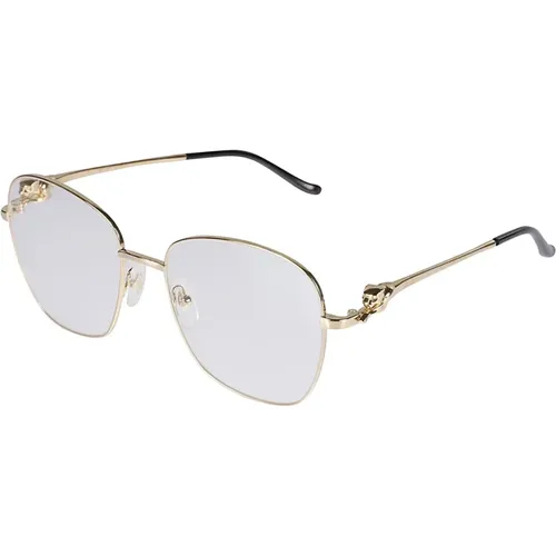 Gold Transparent Ct0371O Sunglasses , unisex, Sizes: 56 MM - Cartier - Modalova