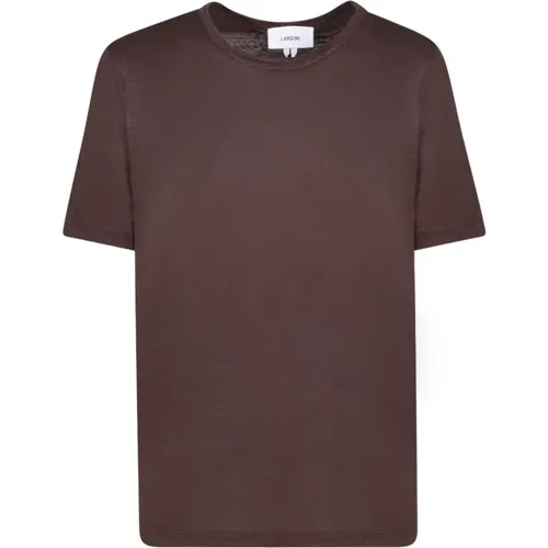 Linen t-shirt by , male, Sizes: S, XL, L, M - Lardini - Modalova
