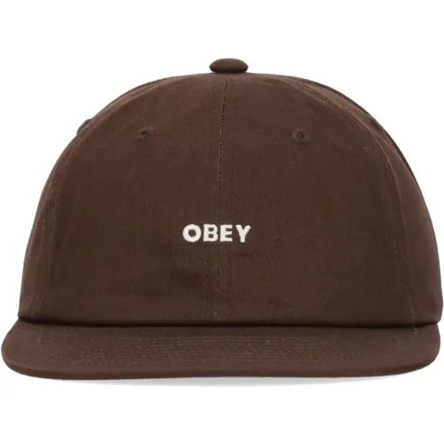 Bold Twill Strapback Cap , male, Sizes: ONE SIZE - Obey - Modalova