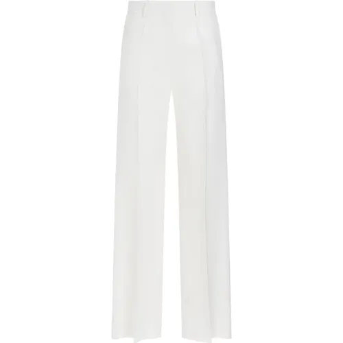 Crepe Pants in Ivory , female, Sizes: XS - Valentino - Modalova