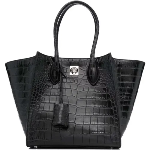 Crocodile Embossed Tote Bag Maggie , female, Sizes: ONE SIZE - Ermanno Scervino - Modalova