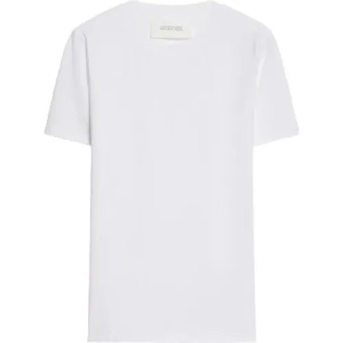 Ribbed crew neck jersey T-shirt , female, Sizes: M, L - Max Mara - Modalova