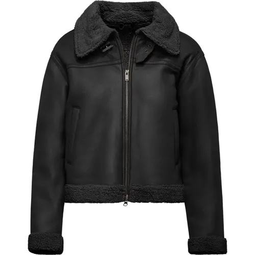 Soft Leather Teddy Jacket , female, Sizes: L, M, XL - BomBoogie - Modalova
