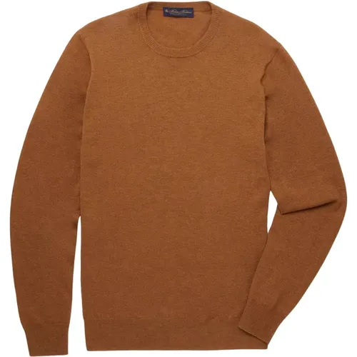 Lambswool Crew-Neck Sweater , Herren, Größe: L - Brooks Brothers - Modalova