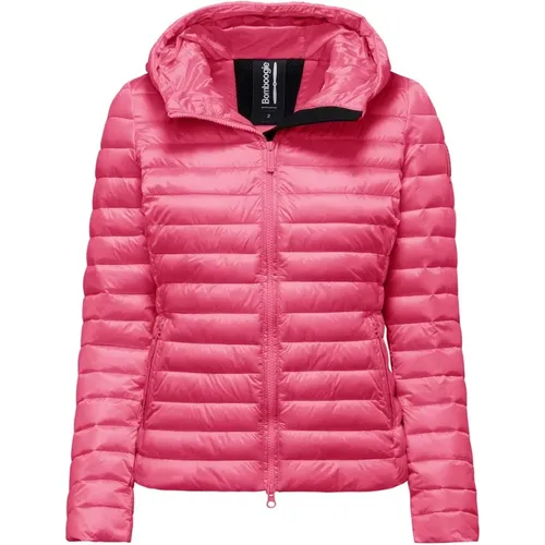 Bright Nylon Hooded Jacket with Synthetic Padding , female, Sizes: 3XL, XL - BomBoogie - Modalova