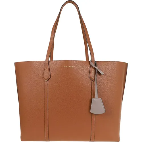 Braune Shopper-Tasche mit abnehmbarem Anhänger - TORY BURCH - Modalova