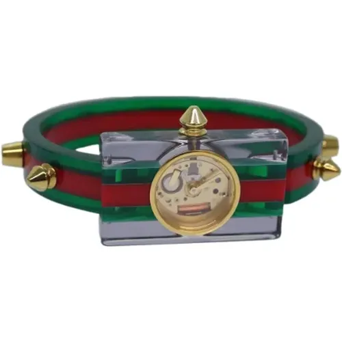 Pre-owned Plastic watches , female, Sizes: ONE SIZE - Gucci Vintage - Modalova