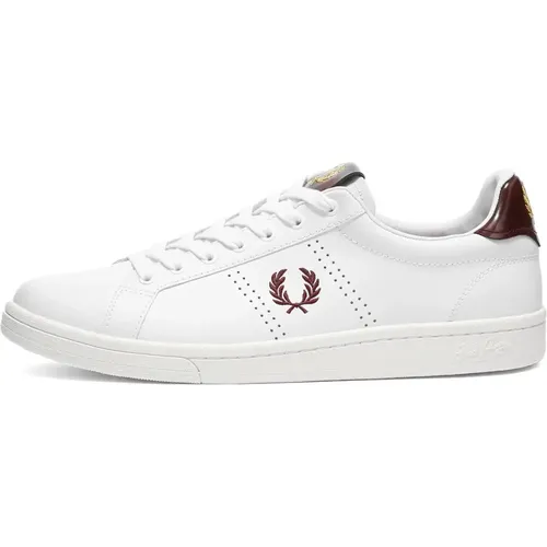 Leather Tab Tennis Shoes , male, Sizes: 9 UK - Fred Perry - Modalova