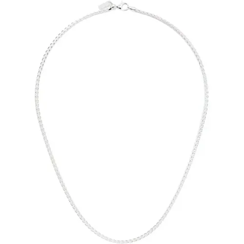 Silberfarbene Sterling Silber Weizenkette Halskette - Hatton Labs - Modalova