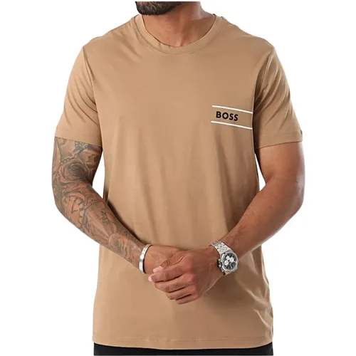 Kurzarm Baumwoll T-Shirt - , Herren, Größe: XL - Hugo Boss - Modalova