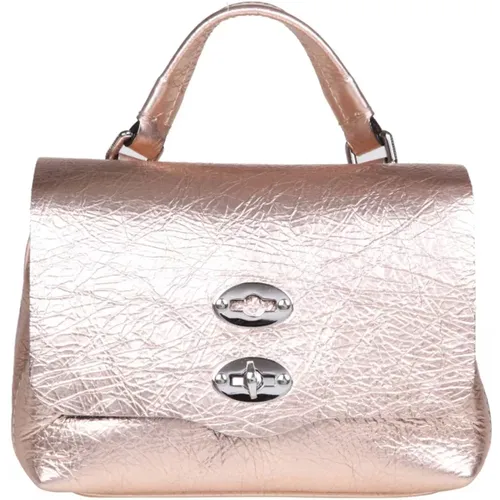 Pink Gold Leather Postina Bag , female, Sizes: ONE SIZE - Zanellato - Modalova