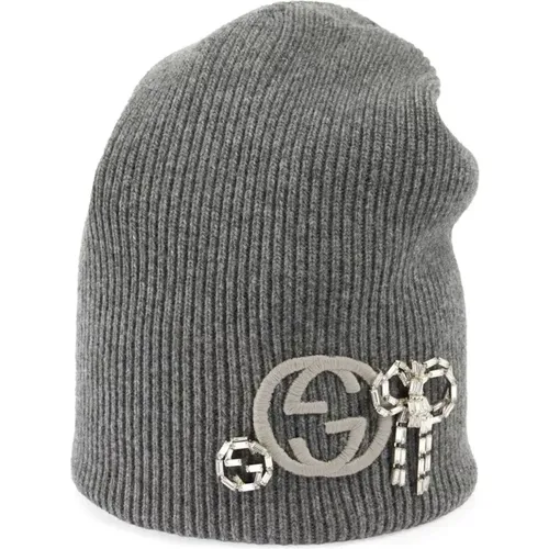 Woll-Beanie mit Interlocking G Logo - Gucci - Modalova