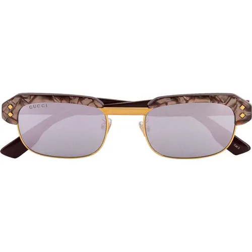 Logo Rectangular Sunglasses , female, Sizes: ONE SIZE - Gucci - Modalova